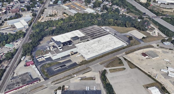 Aerial view of Cincinnati, OH logistics facility