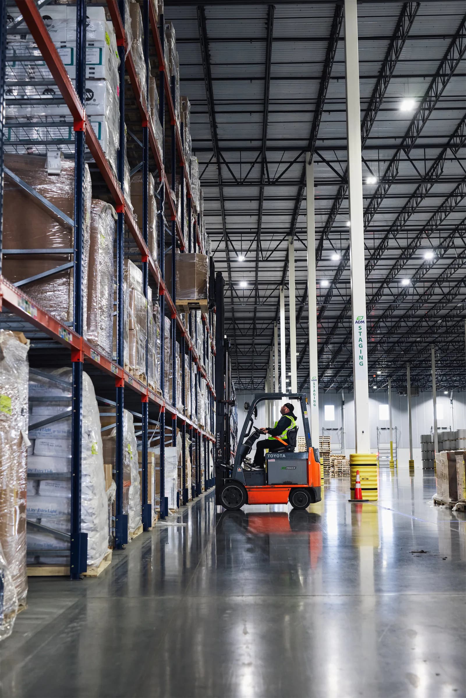 Paper and packaging facility storage