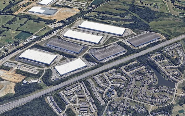 Aerial view of Walton, KY logistics facility