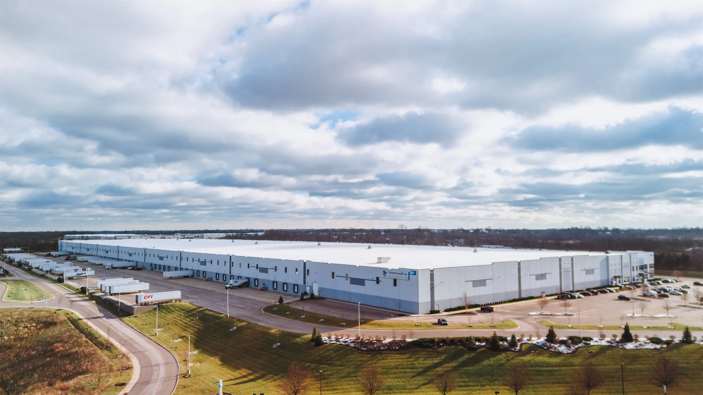 Large warehouse facility from outside