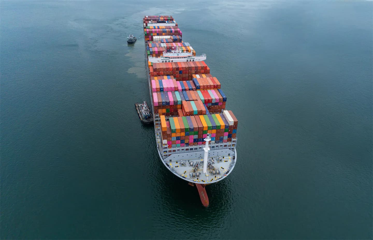 Outbound trucks leaving a Greater Cincinnati distribution warehouse